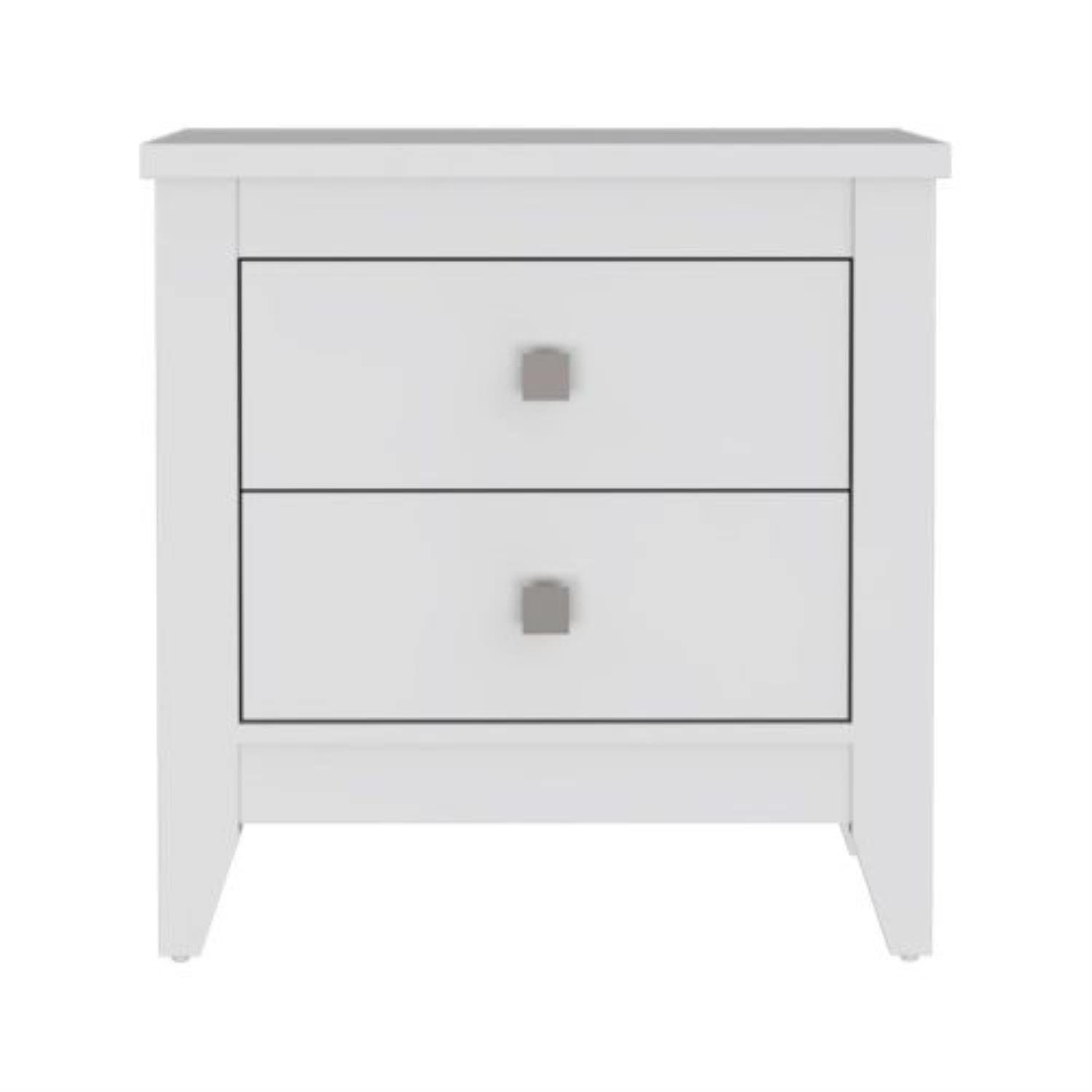 Nightstand 24&Quot; H, 2 Drawers, 4 Legs, Superior Top, Black
